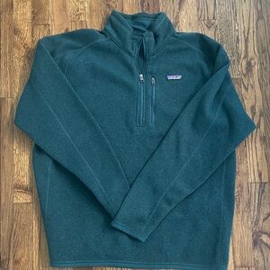 Patagonia Men's Deep Teal Zip-Up Sweater